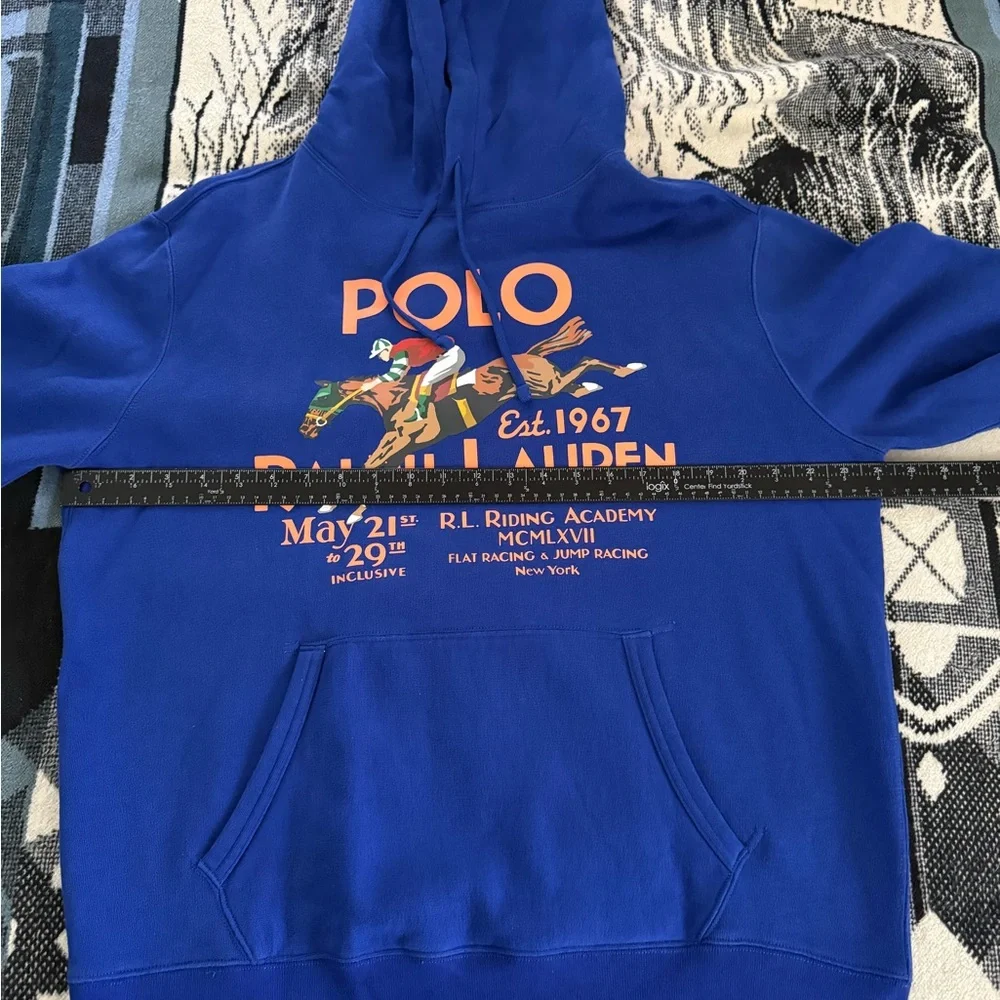 Polo Ralph Lauren Riding Academy Invitational Royal Blue/Orange Pullover Hoodie